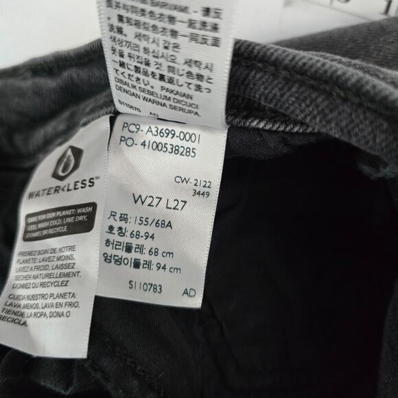 Levi's silver tab womens mom jean gray/black denim 27x27 6163 - Picture 11 of 12